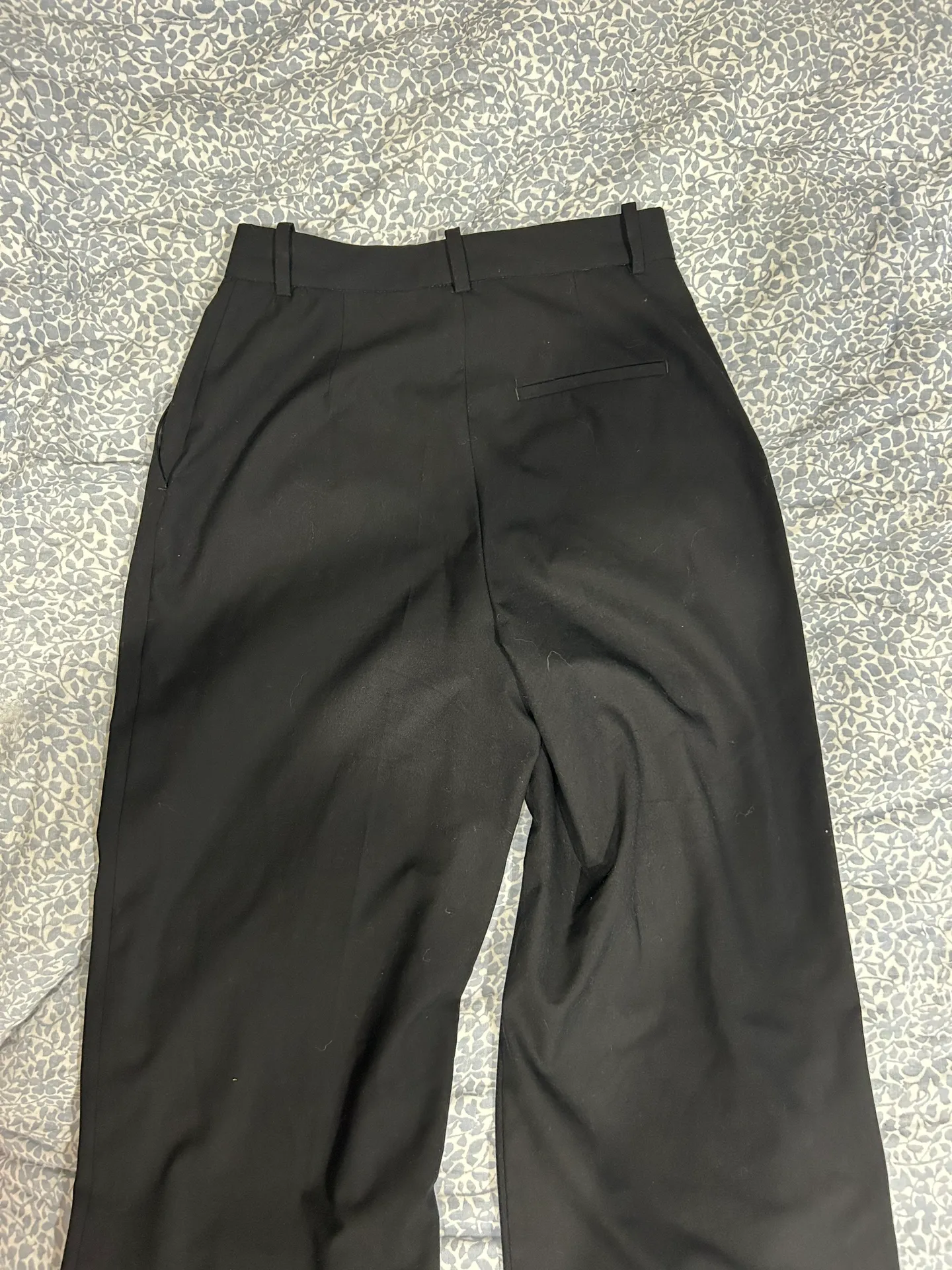 Black Wide Leg Trousers - Image 4