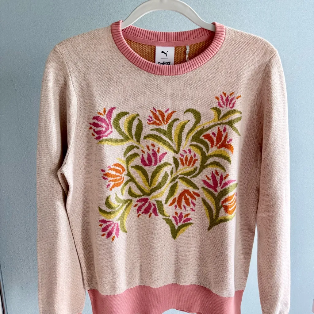 NWT Puma Dani Dazey Golf Sweater, Pink | Size Medium - Image 5