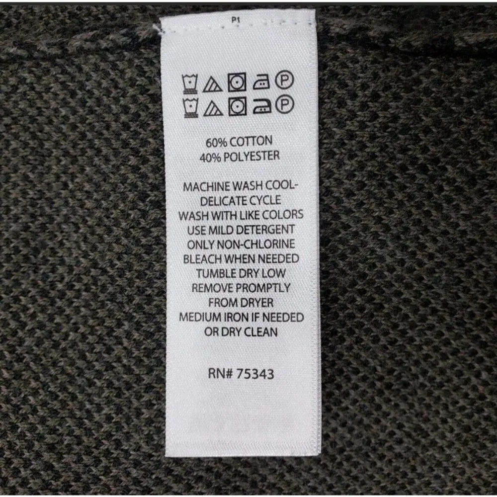 𝅺NEW Rachel Zoe Green Black Camo Hooded Long Cardigan Sweater SMALL - Image 10