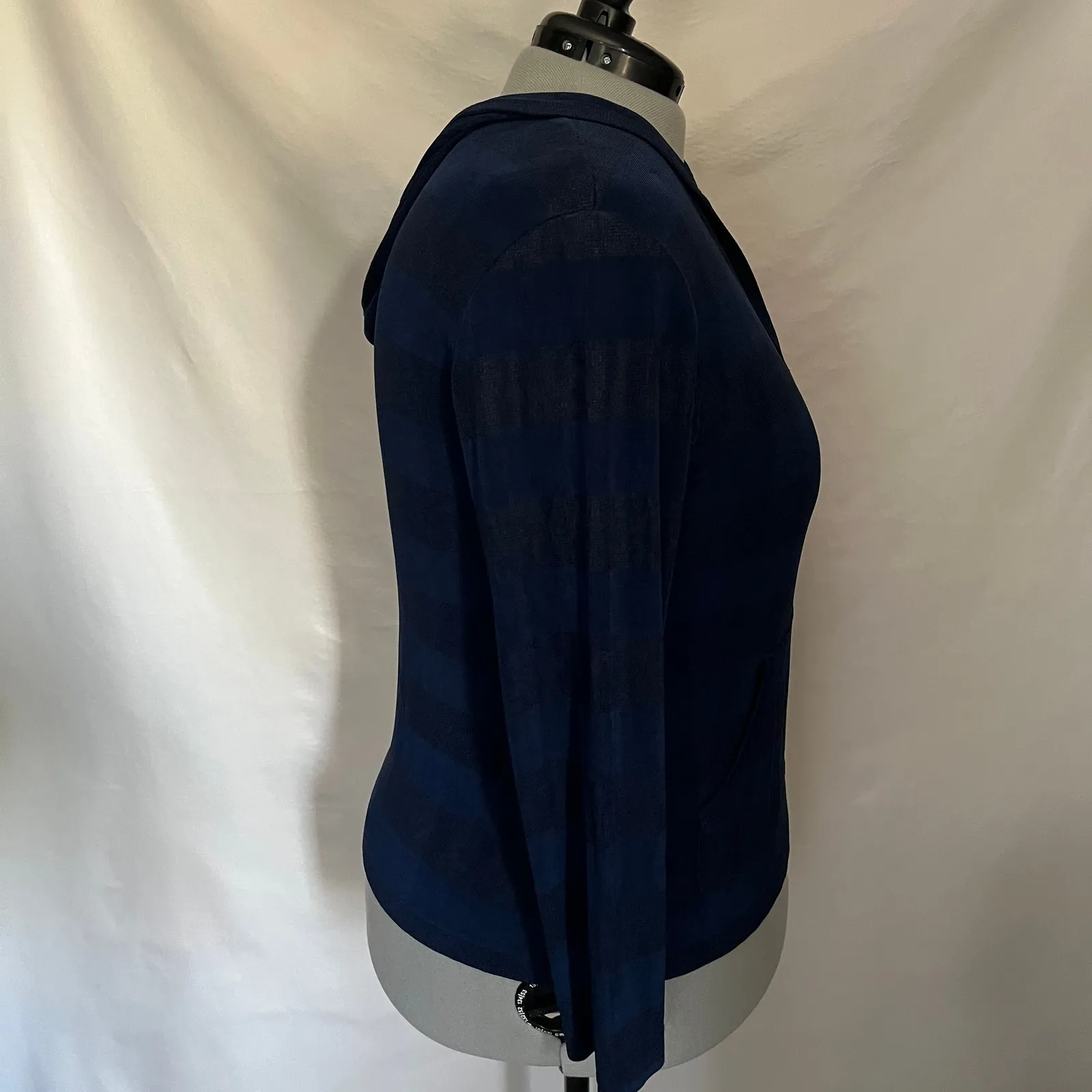 Chicos Travelers Hooded Jersey Womens Top Sz 16 Resort Capsule Packable Lounge Blue - Image 4