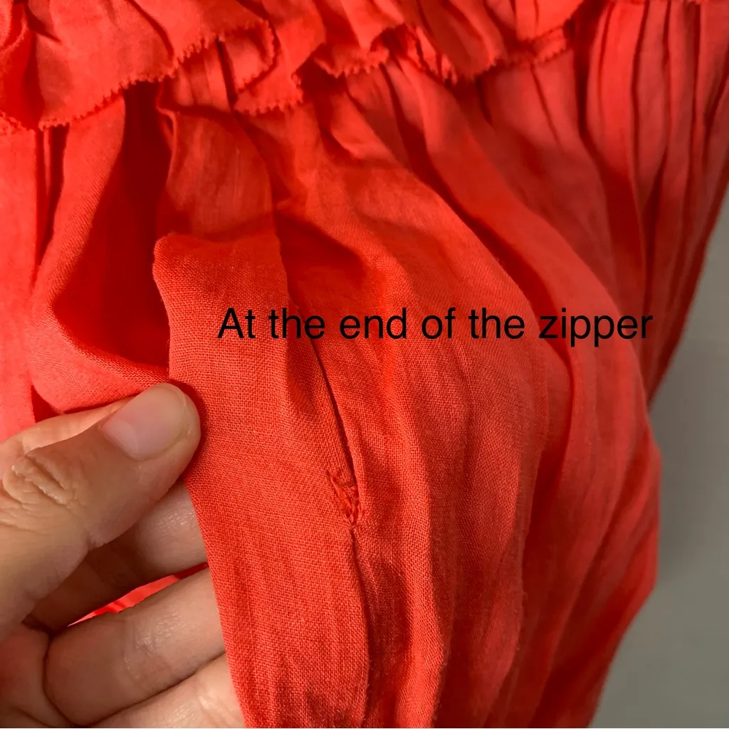 Sea New York XL NEW Frida Red Solid Strapless Dress Off Shoulder Vacation - Image 4