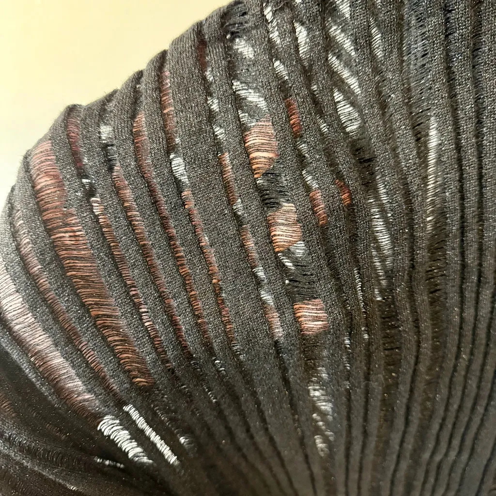 All Saints Zuri Black Metallic Mini Dress Size Small - Image 7