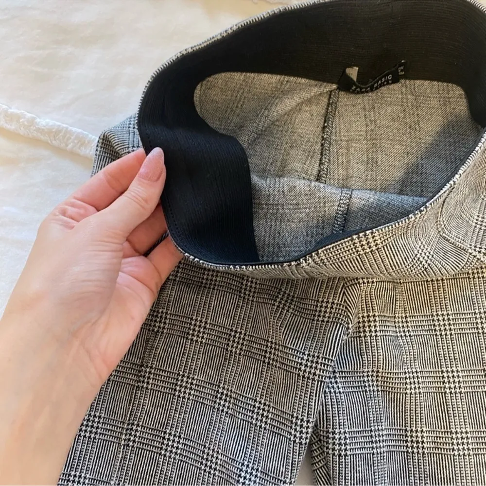 Zara Basic Black White Houndstooth Leggings Size Small - Image 4