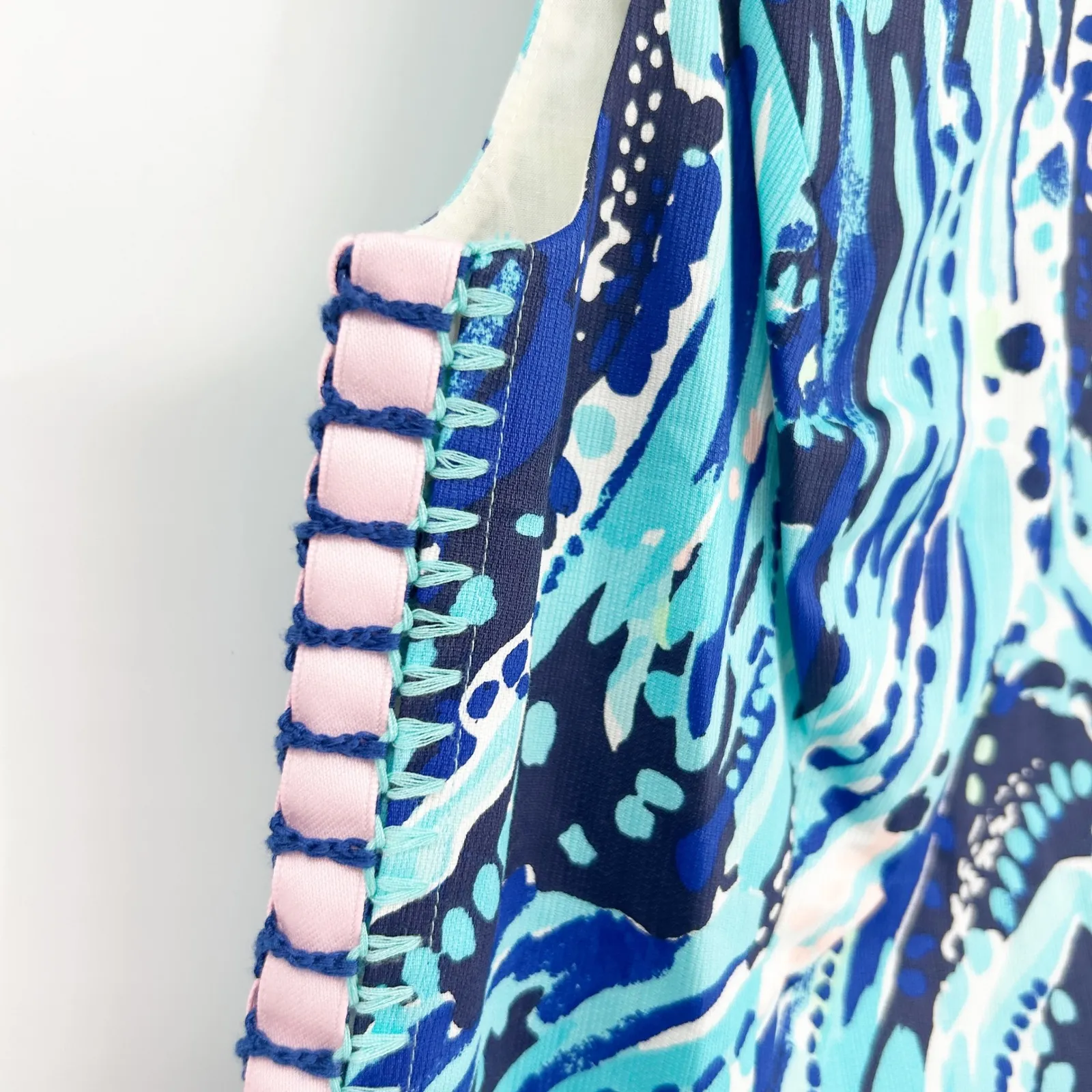 NWT Lilly Pulitzer Womens Tropical Vibrant Mila Shift Dress Size 2 Bright Navy - Image 6