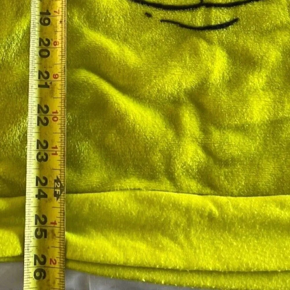 Dr. Seuss The Grinch Plush Sweatshirt Soft Long Sleeve Sz L Green Christmas Size L - Image 6