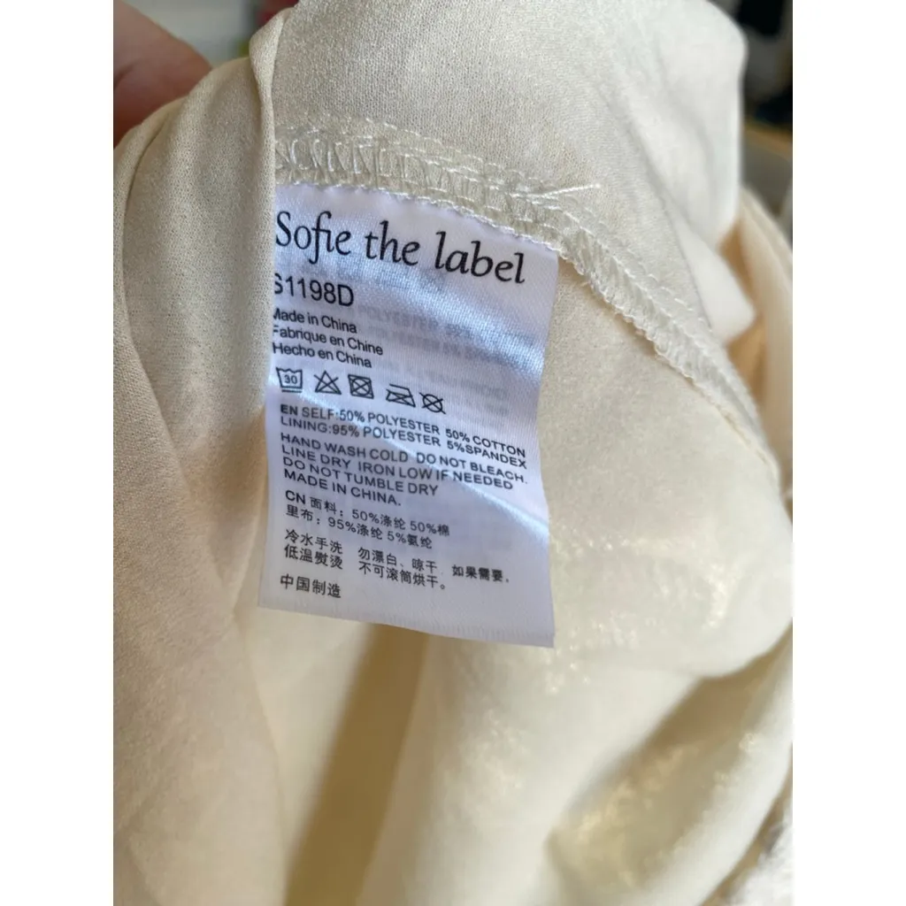 Sofia The Label Maxi Dress Ivory Lace Cottagecore Romantic Parisian Ethereal L Size L - Image 9