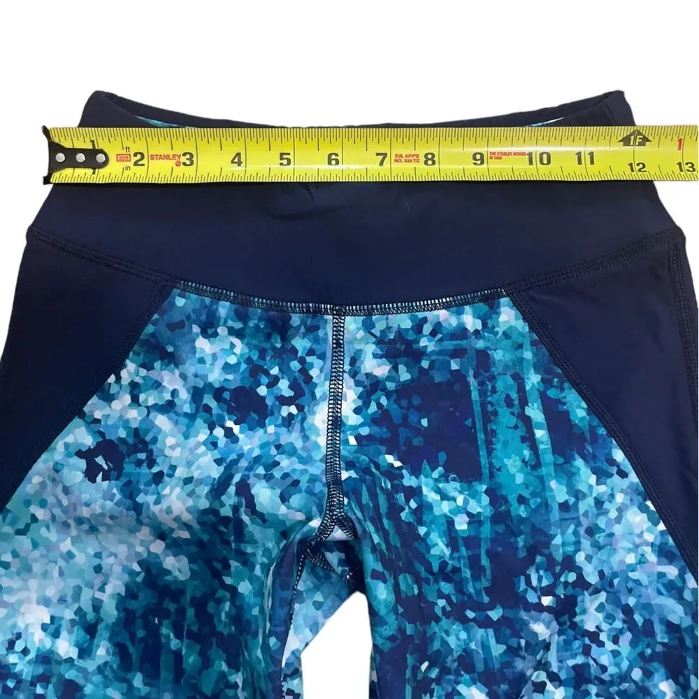 Pink Lotus Exercise Leggings Midnight Run in Crystal Blue Womens Size XS - Image 12