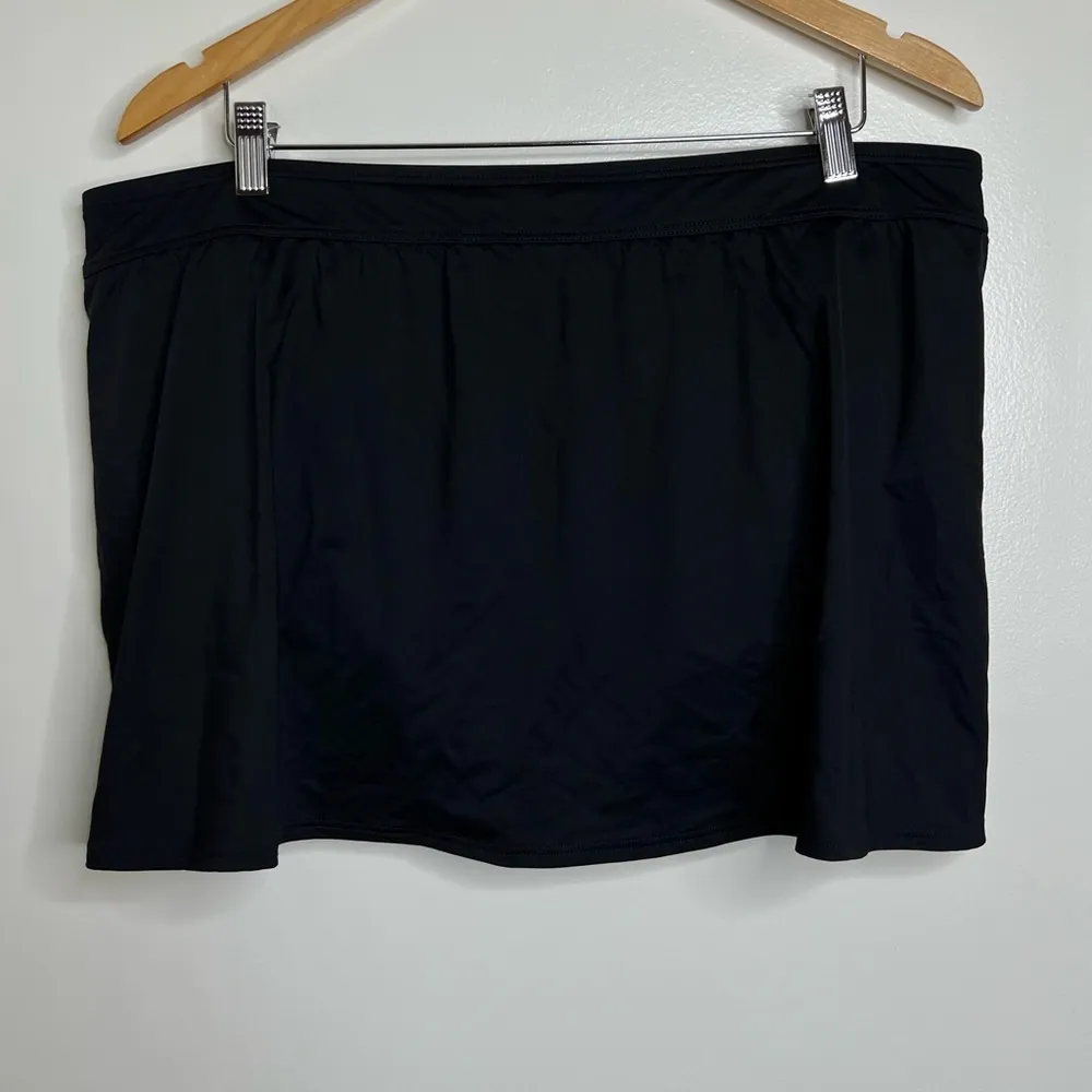Lands’ End Black Mini Swim Skirt with attached panty Size 18W chlorine resistant - Image 7