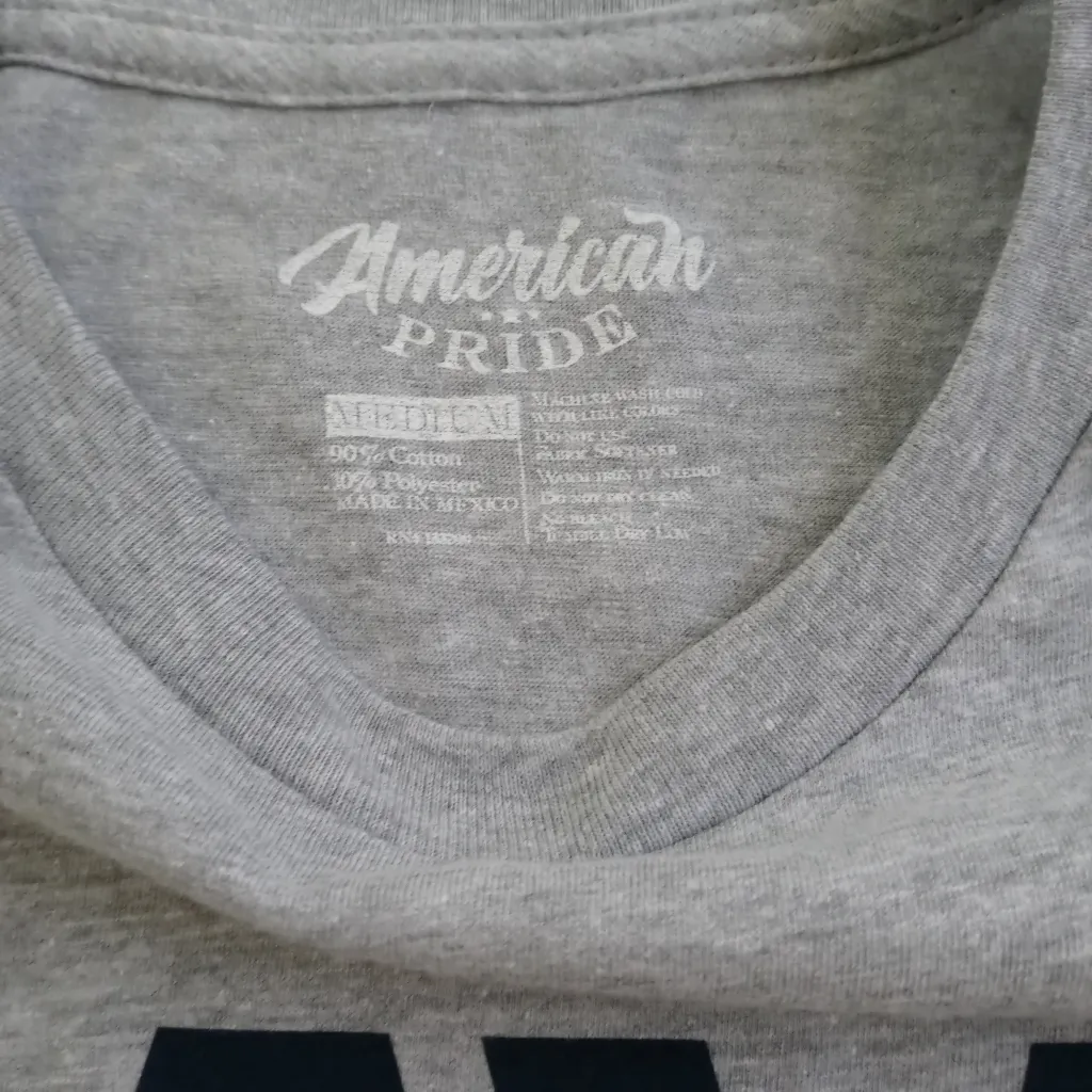 American Pride Navy Mom T Shirt Size Medium Gray - Image 6