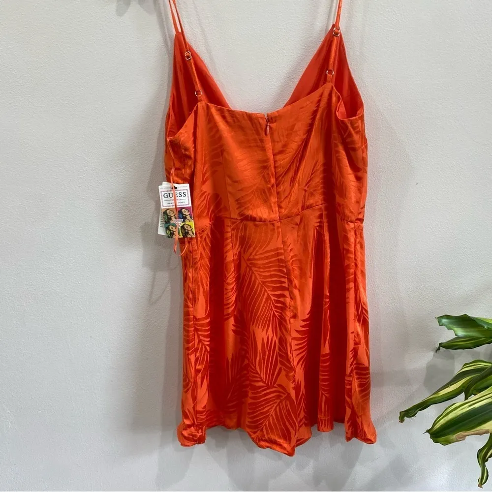NWT Guess Jennifer Lopez Desta Romper in Tangerine Orange - Image 4