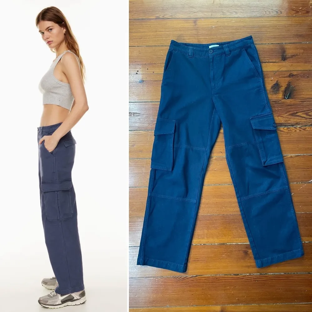 Aritzia  TNA Corbett Slouchy Cargo Work Wear Trooper Wash Pants  Womens Sz 6 - Image 14