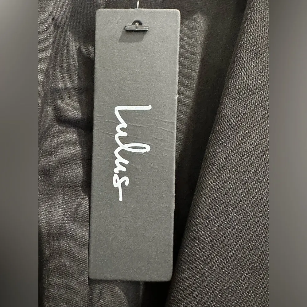 NWT Lulus Celebratory Sweetie Crop Blazer Large Black Feather New Years Eve Chic - Image 9