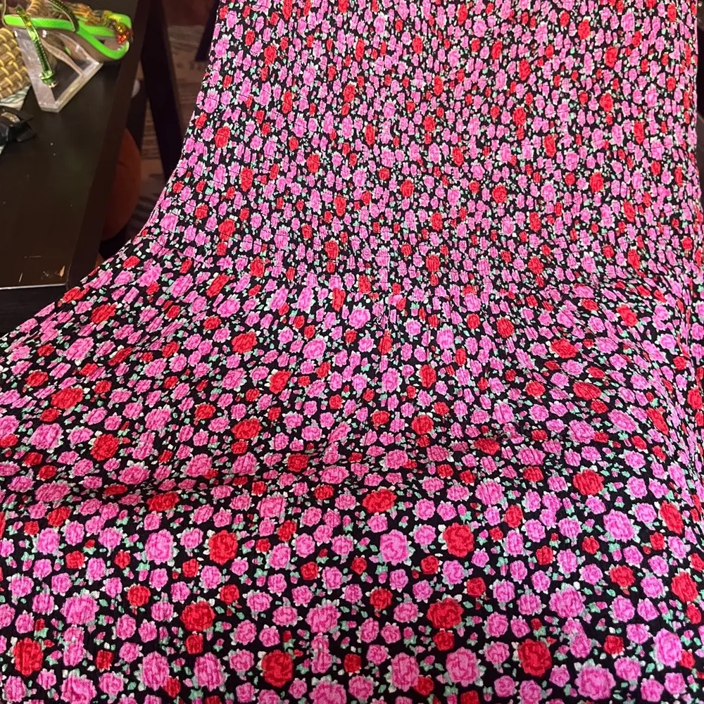 Lulus Floral Pink and Black Dress - Image 4