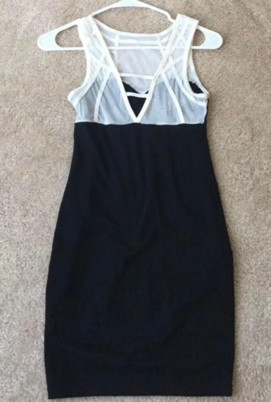 black and white sheer dress - Image 2