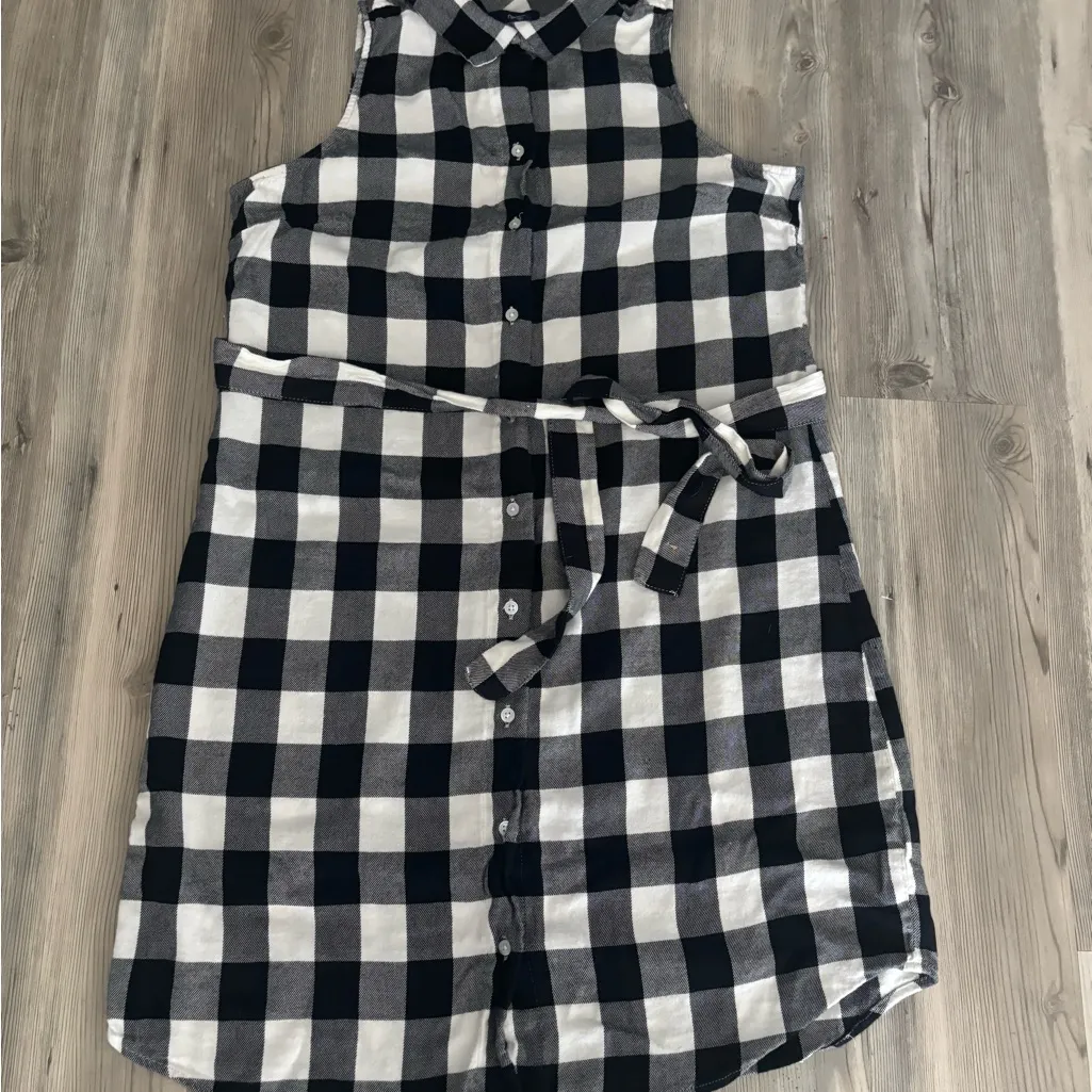 GAP Sleeveless Plaid Flannel Midi Dress - Image 7