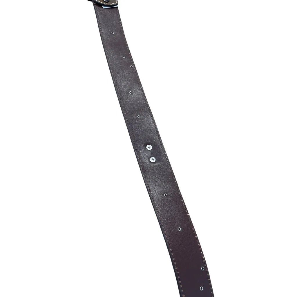 Ariat Womens Brown Leather Western Belt Silver Buckle Floral Accents XL SKU 8977 - Image 12