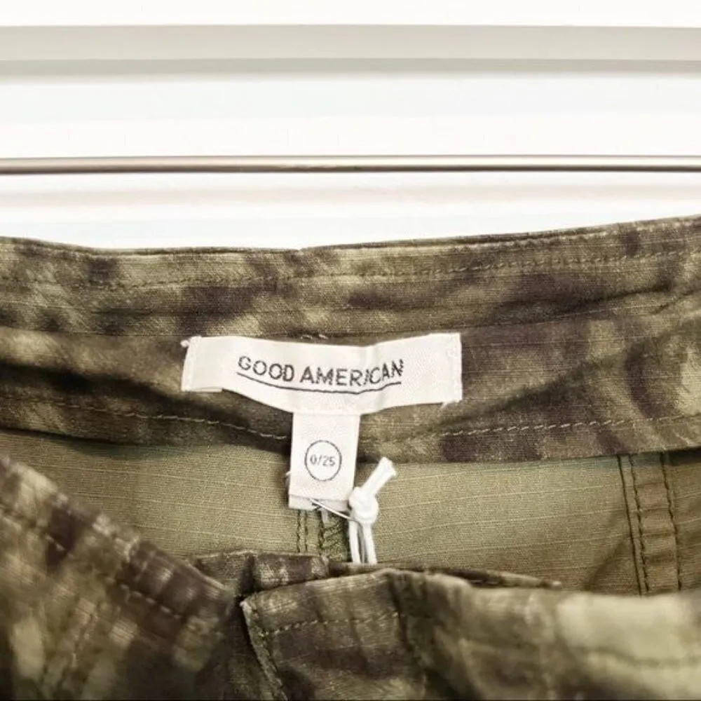 NWT Good American Tie Waist Trouser Pants in Jungle Green‎ Contemporary Size 25 - Image 7