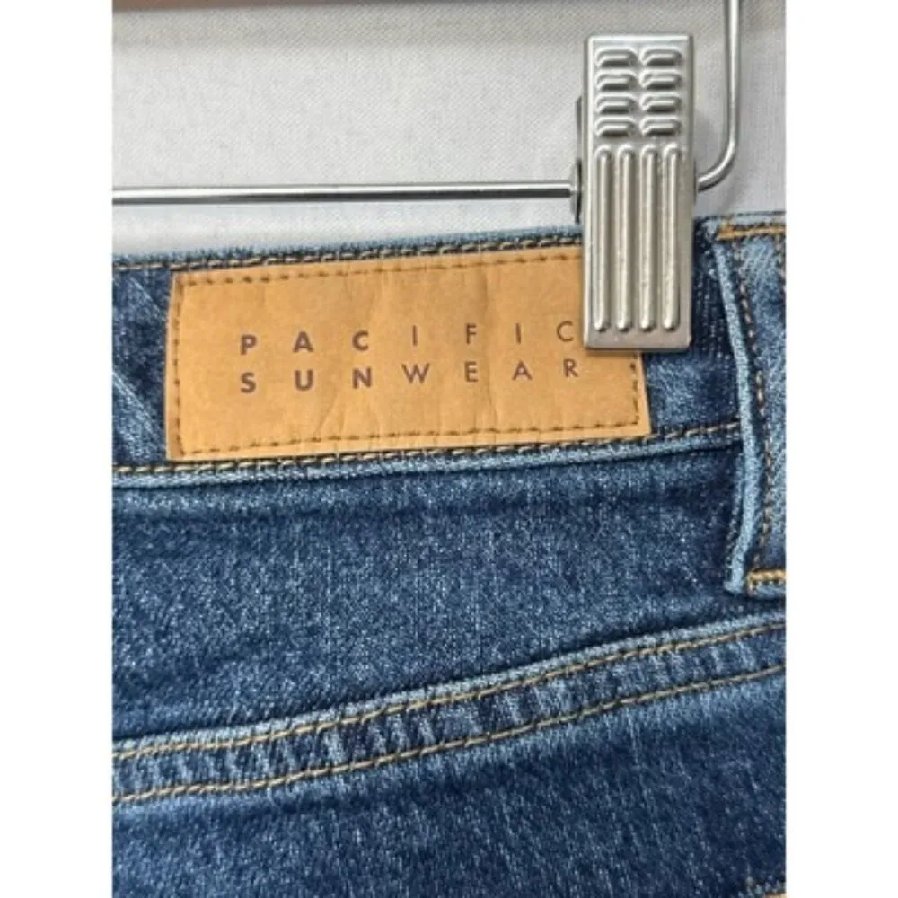 PacSun Pacific Sunwear Vintage Flare Leg Jeans Size 28 Blue Denim - Image 4