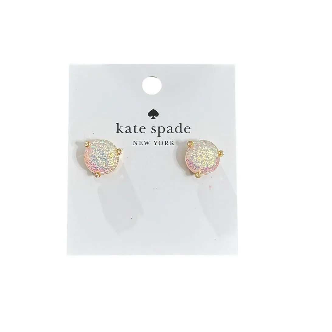 NWT! Kate Spade Rise And Shine Glitter Studs in Opal Glitter - Image 3