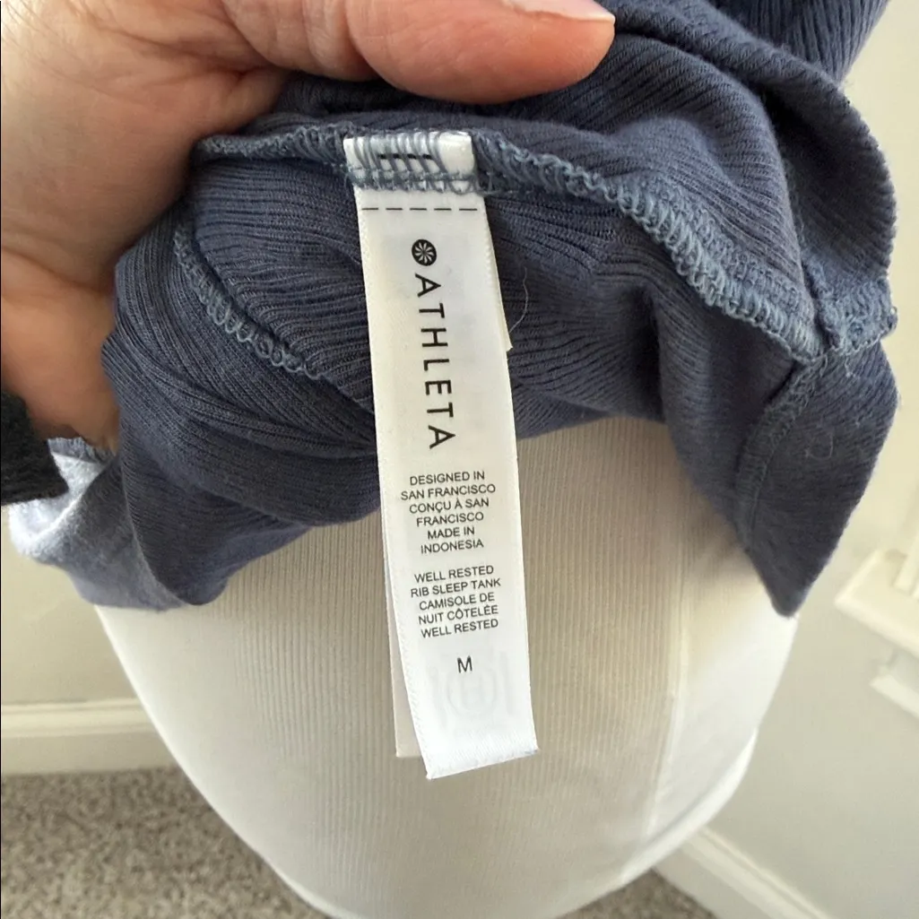 Athleta Soft “Well Rested Sleep Tank”, Medium, Blue, GUC - Image 7