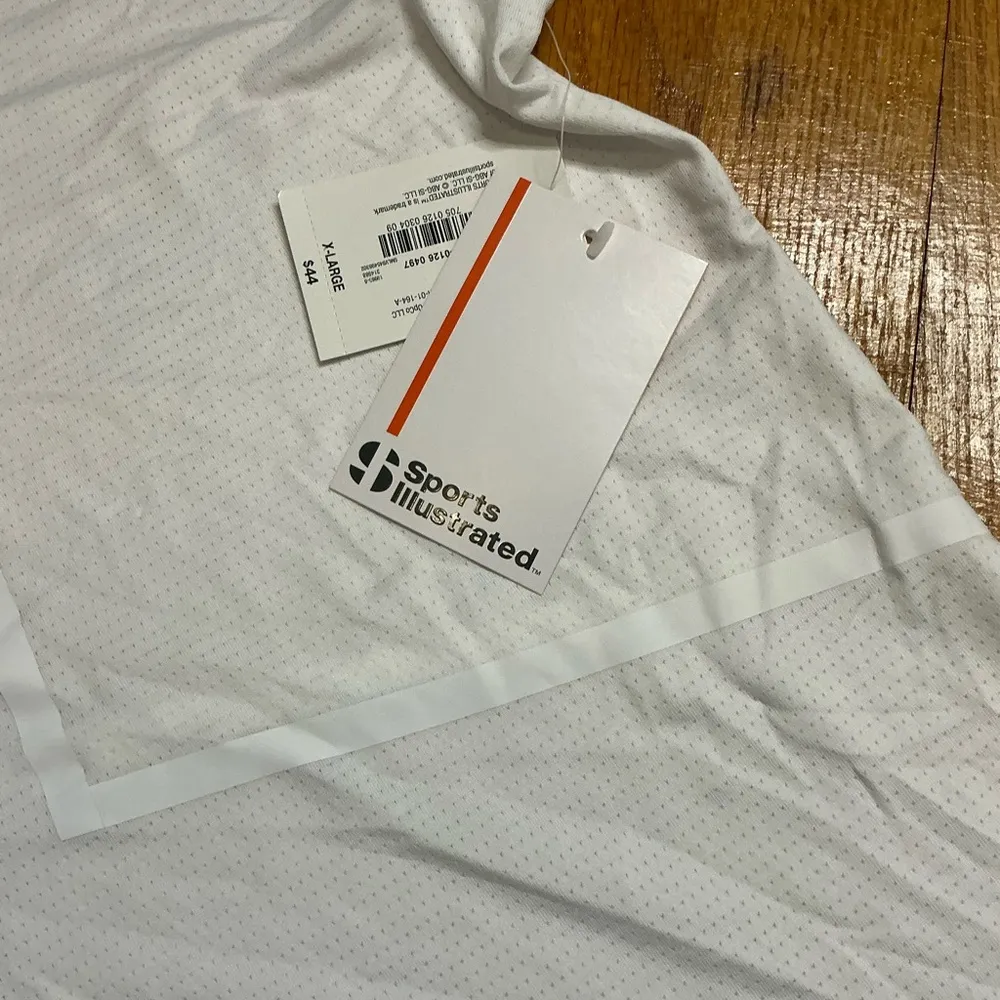 Sports Illustrated Swim White Relaxed Fit Short Sleeve Top Size XL - Image 3