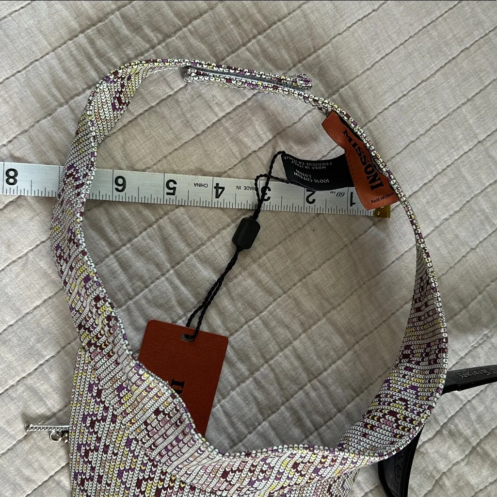 Missoni NWT  zig zag colorful printed OS Visor unisex - Image 9