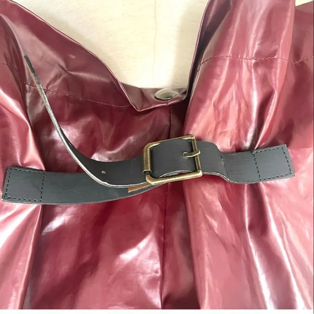 Dondup burgundy hooded rain jacket Size 42 - Image 7