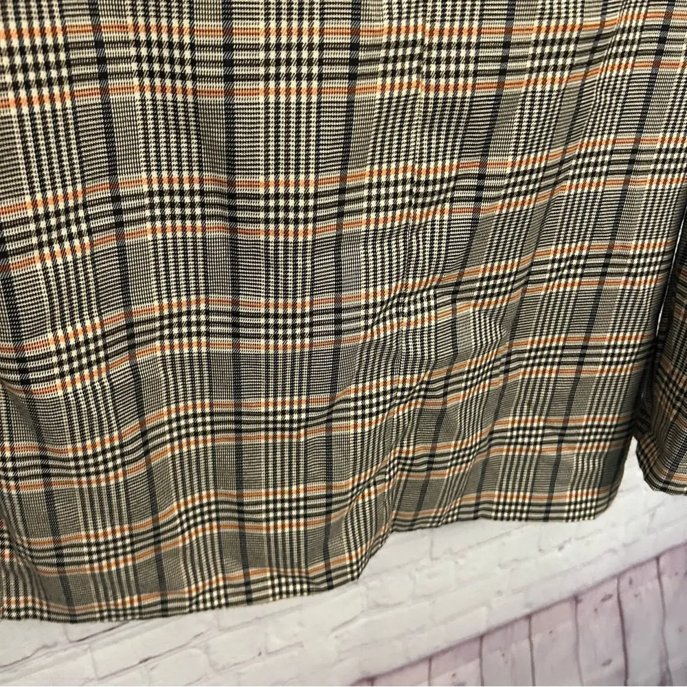 Vila Clothing, preppy plaid, vintage ladies y2k blazer, buttons, size 38 Black - Image 8