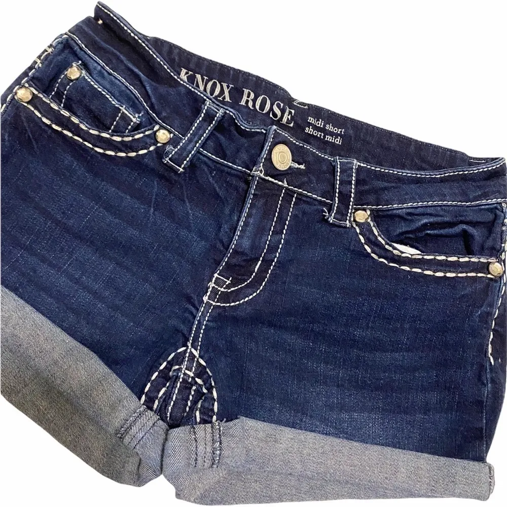 Knox Rose Denim Midi Shorts - Image 3