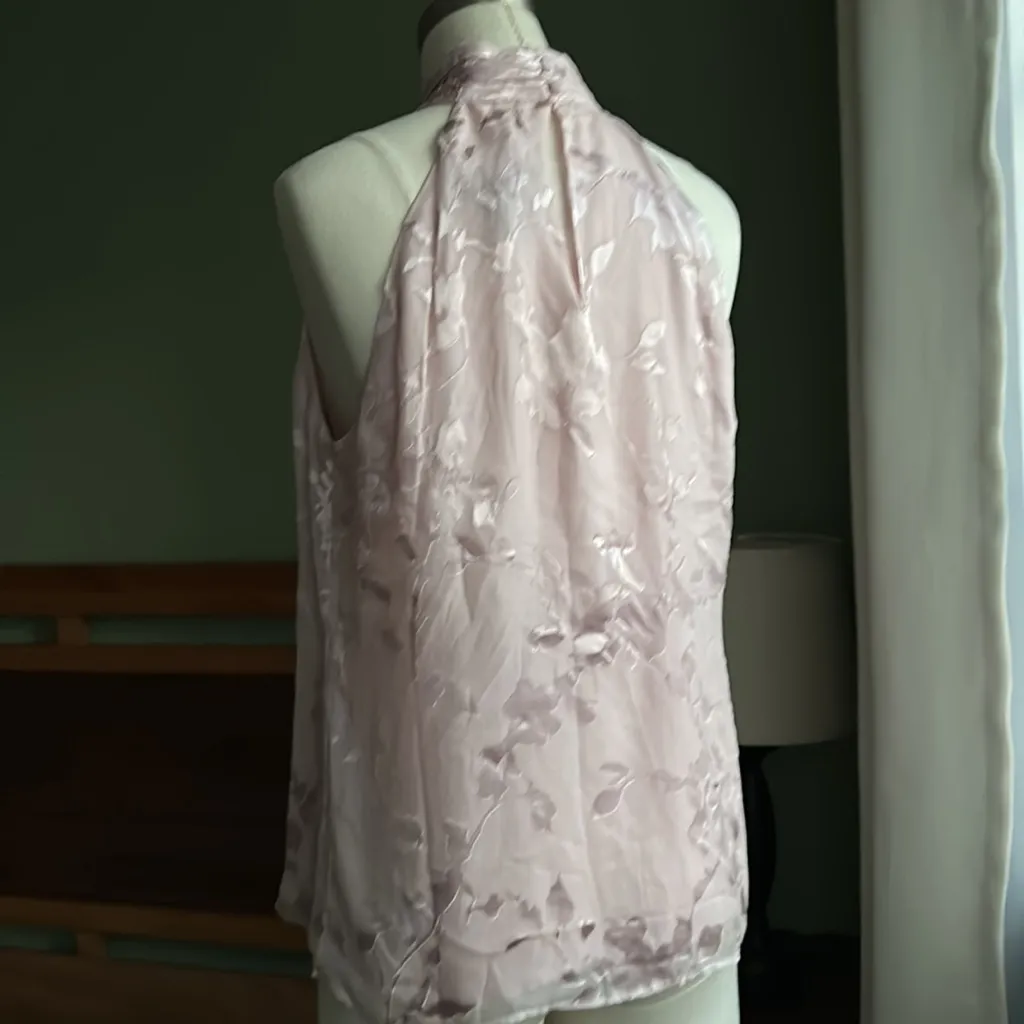 Silk-Blend Floral-Burnout Top - Image 5