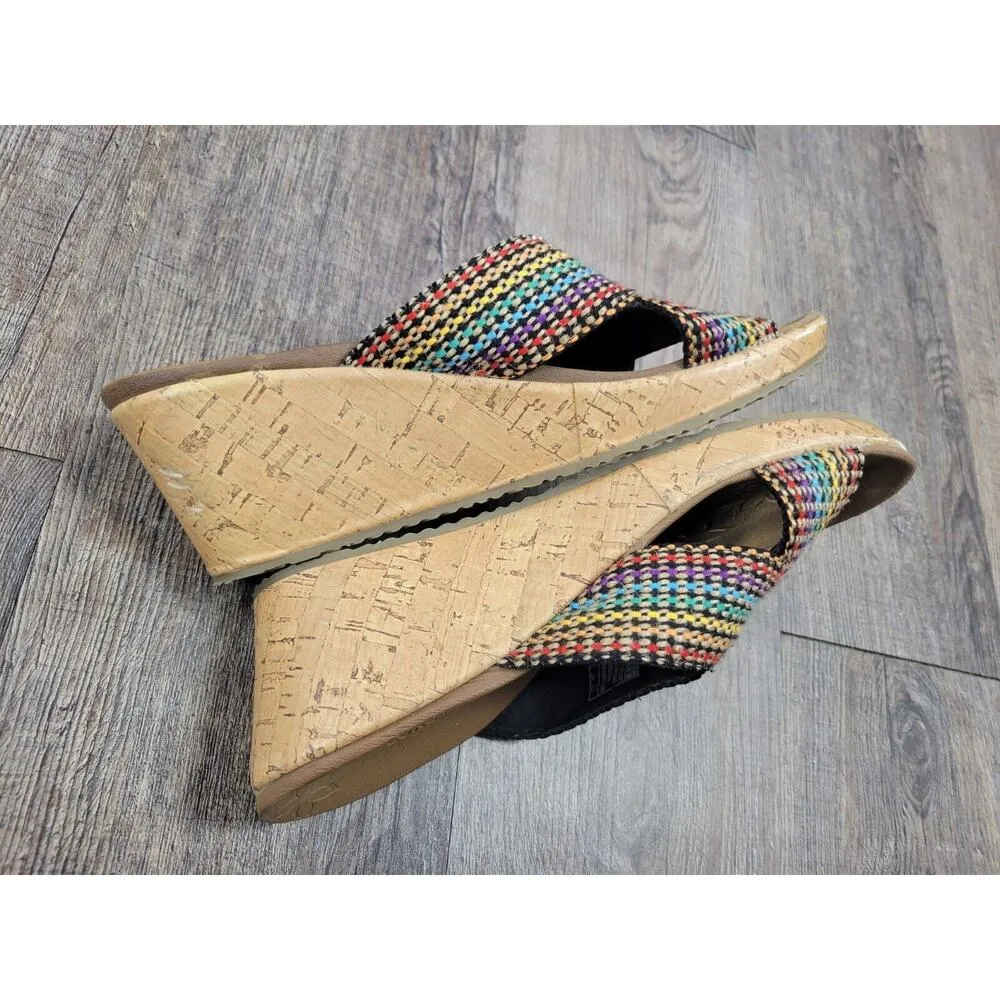 Skechers Beverlee Delighted Wedge Sandal Heel Rainbow Shoes Women's Size 9 - Image 8