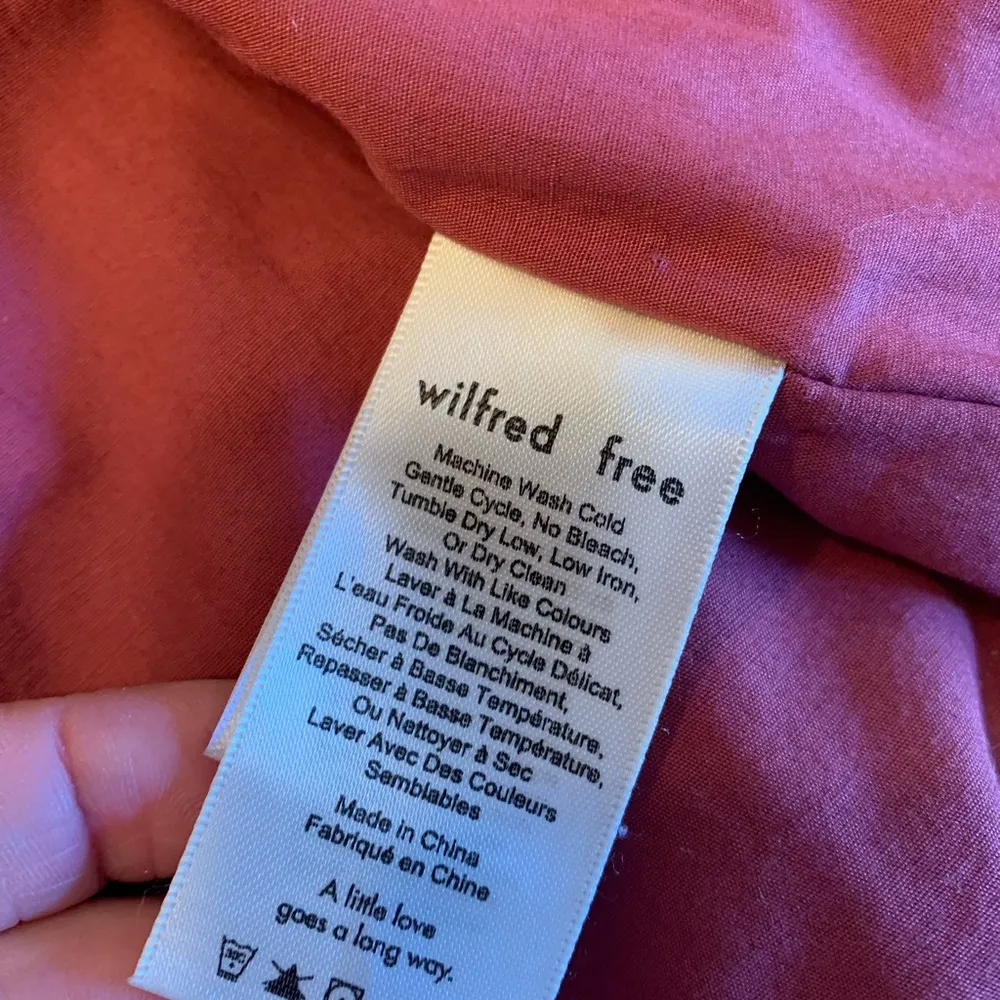 Aritzia Wilfred Free Alyona Cotton Puffy Button Plum Jacket Coat Size XXS 2XS Orange - Image 9