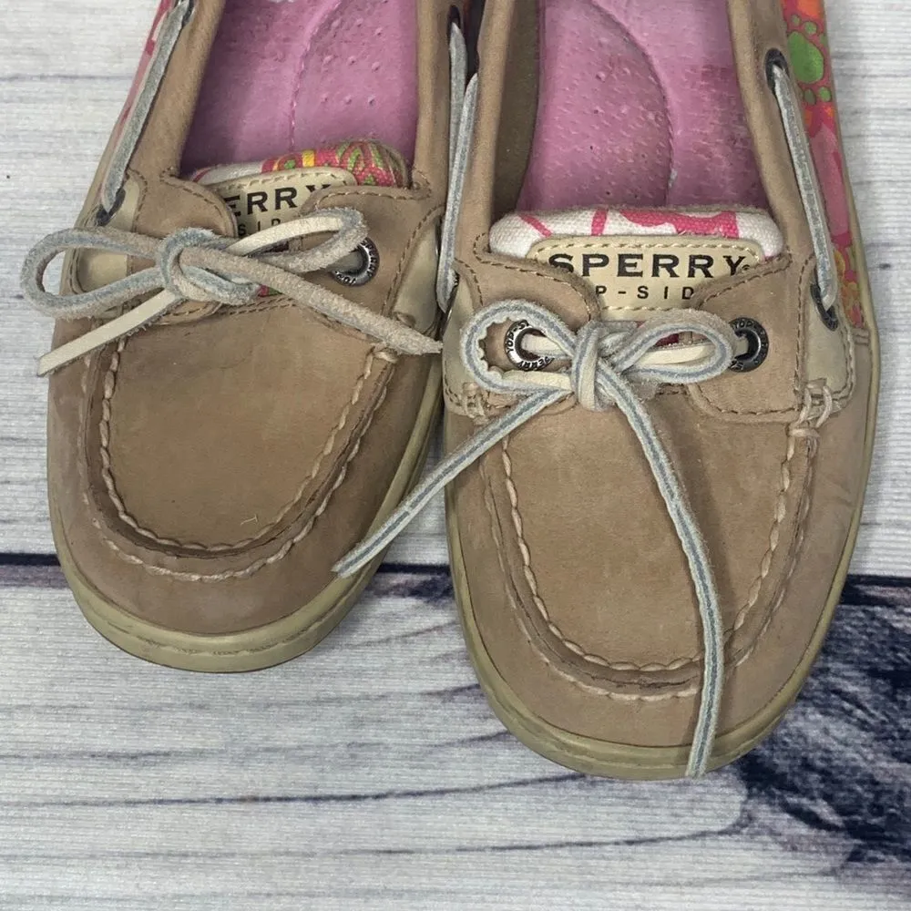 Sperry Top Sider Womens 6.5 Pink/Yellow Floral - Image 6