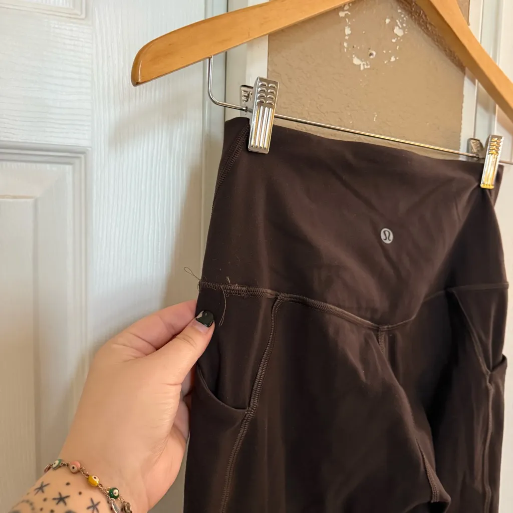 Lululemon Align Leggings with Pockets 25" Brown Size 6 - Image 3