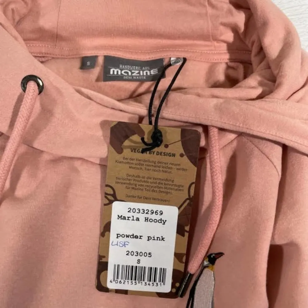 Mazine Marla Hoody Powder Pink Cozy Pull Over Drawstring Hoodie Size Small - Image 4