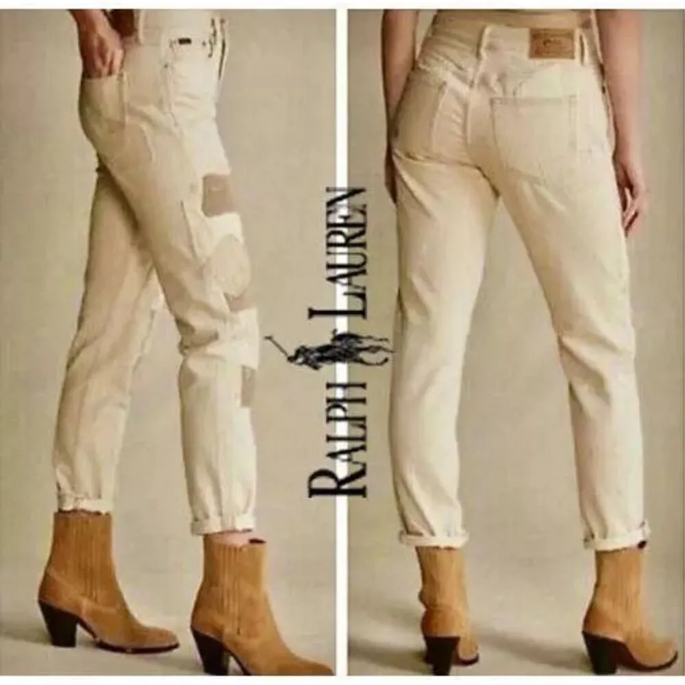 Polo Ralph Lauren “The Avery Boyfriend” patch Jeans - Image 2