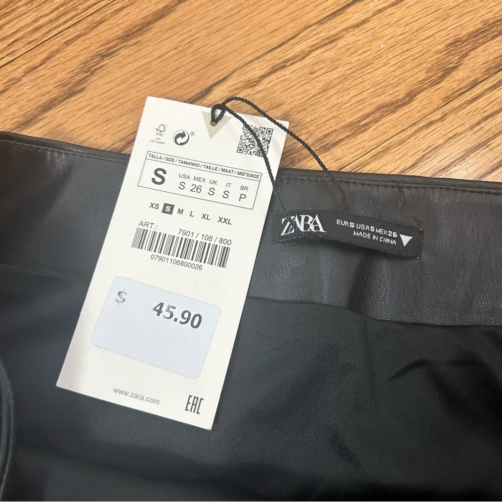 Zara | Faux Leather Side Buckle MOTO Mini Skirt NWT Size S - Image 8