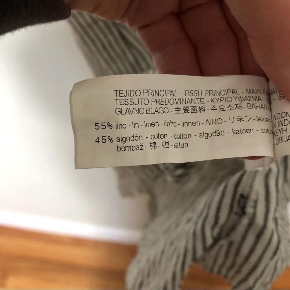 Zara Basic Linen Cotton Tunic Stripes XS - Image 6