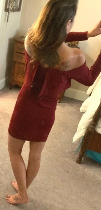 SheIn Red Off The Shoulder Dress - Image 3