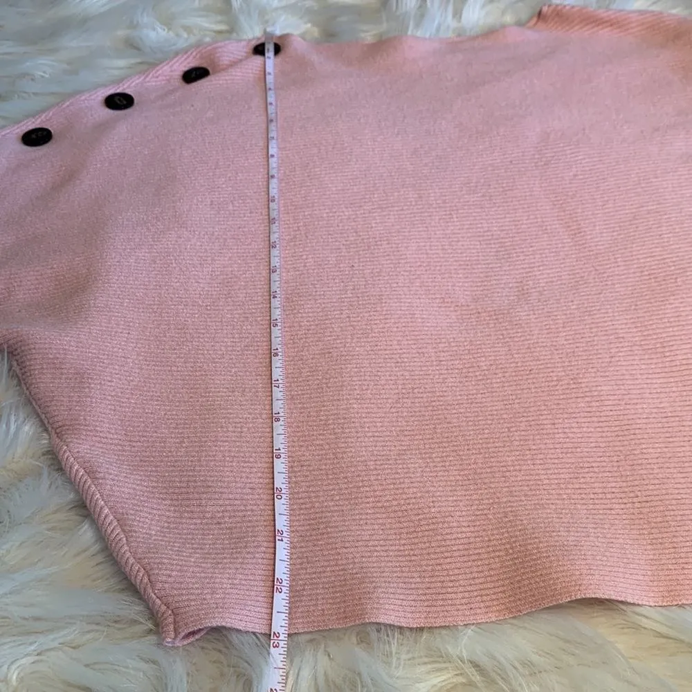 Philosophy Pink Ribbed Doman Sleeve Sweater with Button Detail Size Medium - Image 7