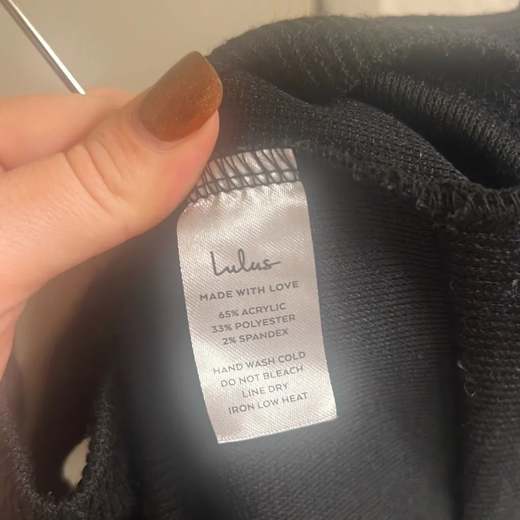 ✨Lulus Baby Got Backless Black Mock Neck Tie-Back Sz Medium Sweater✨ - Image 11