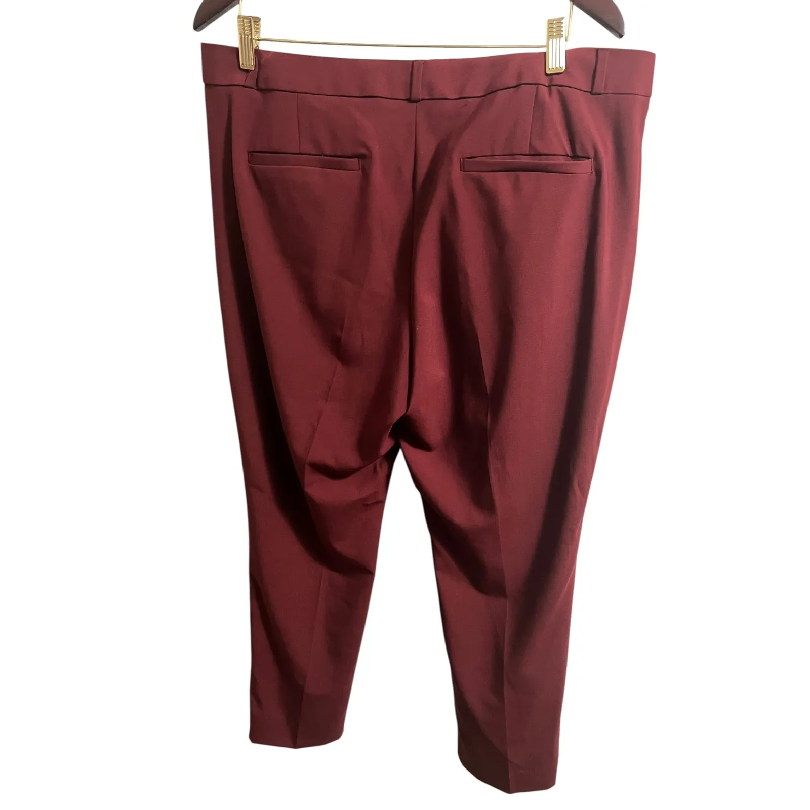 Banana Republic RYAN SLIM WOOL BLEND PANT Career Women's Size 14 Stretch - Image 5