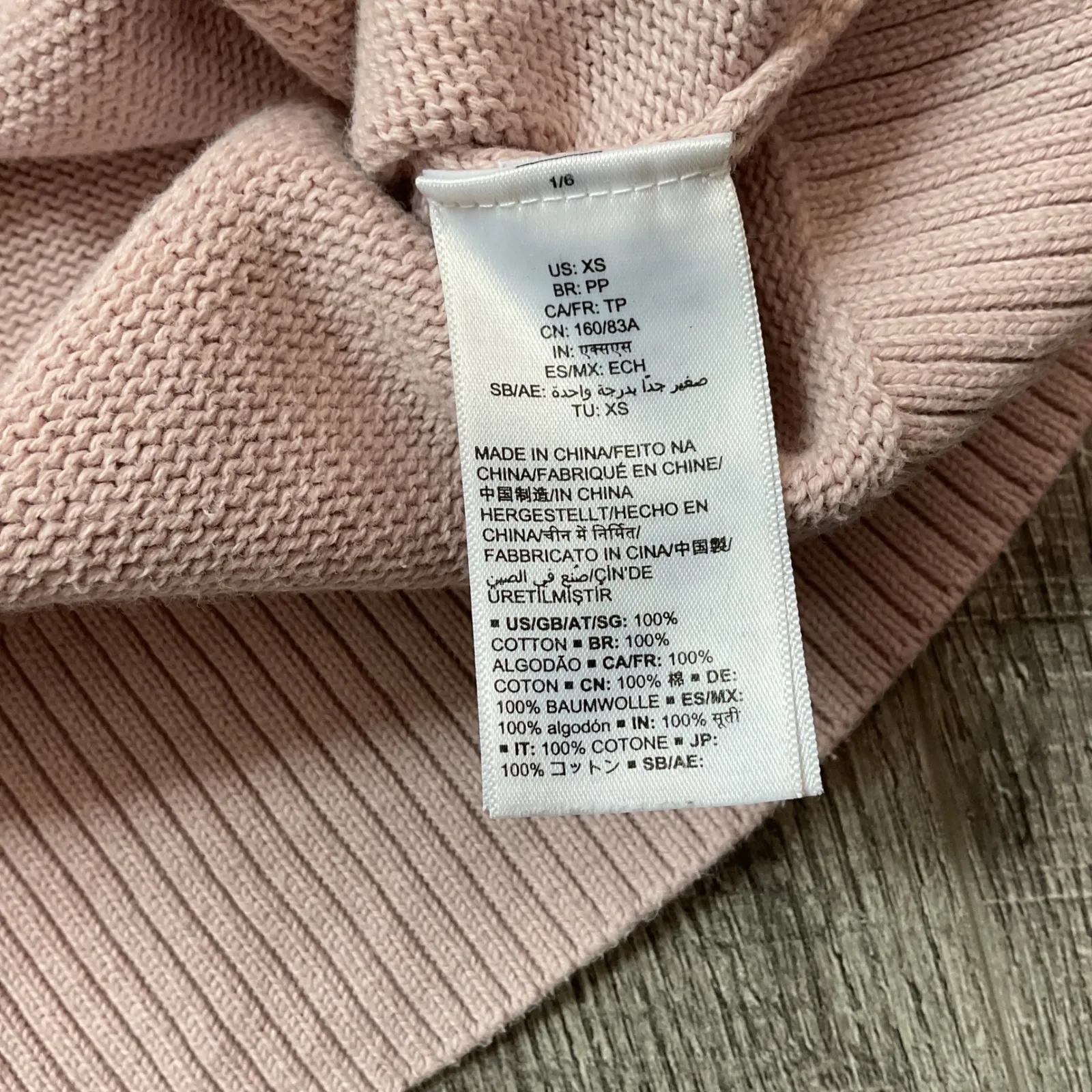 Daily Ritual Womens XS Pink Long Sleeve Knit Sweater Mock Neck - Image 3