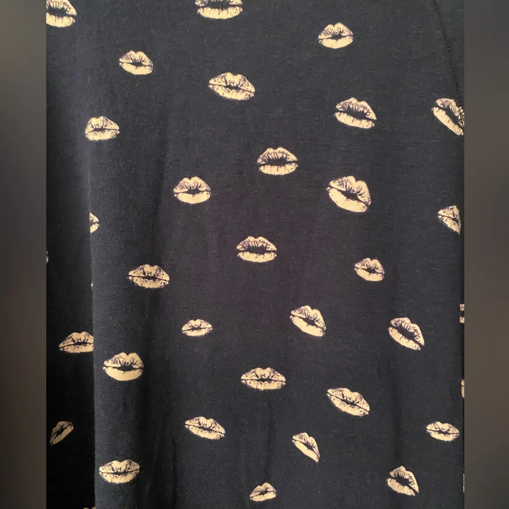 JOIE Kissing Lips Women’s Blue Navy Sweater Size Small - Image 7