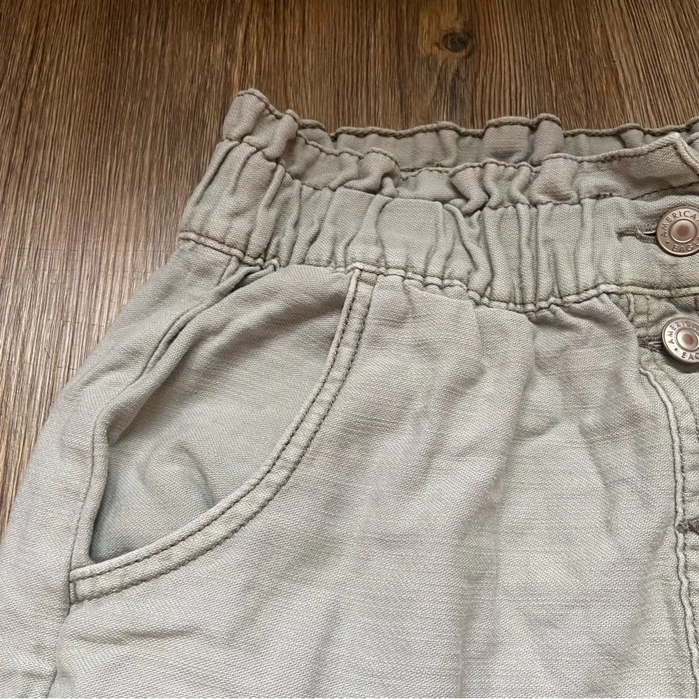 American Eagle Outfitters Green Button-Down Mini Skirt - Image 3