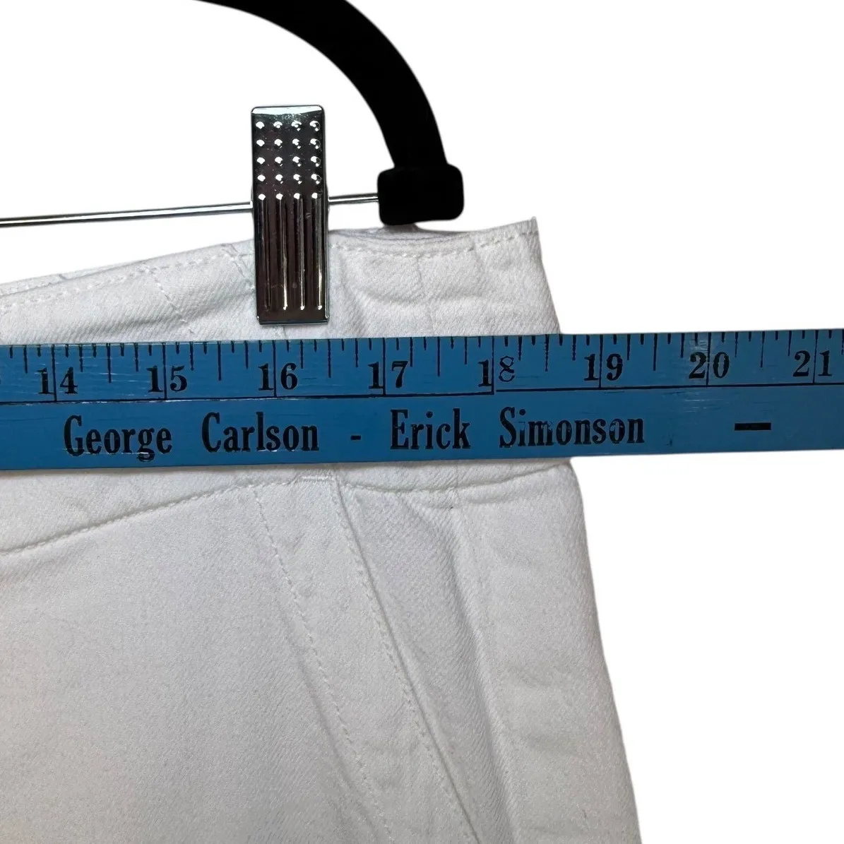 Liverpool Hannah Flare White Wide Leg Cotton Lyocell Old Money Classic Sz 14 - Image 7