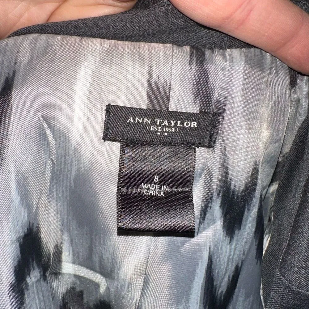 Ann Taylor career gray collared 8 business casual blazer - Image 3