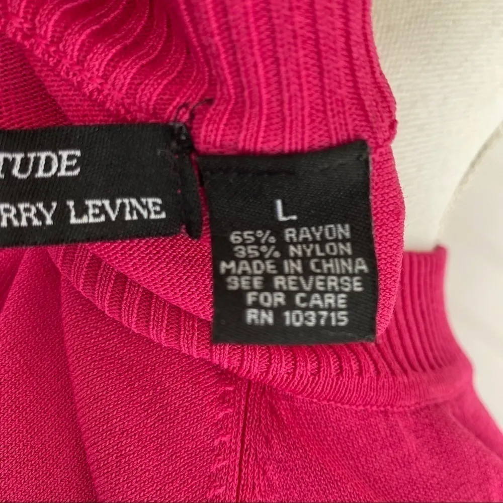Larry Levine Hot Pink Blouse Large - Image 10