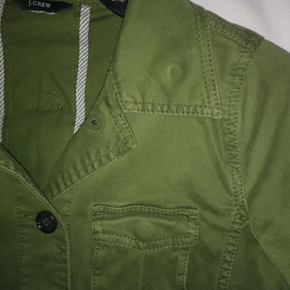J. Crew S Cotton Pocketed Cargo Snap Jacket in Olive - Image 5