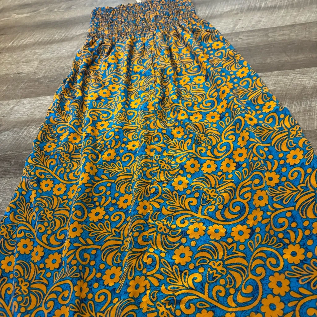 RAGA Anthropologie Patterned Strapless Maxi Dress - Image 10